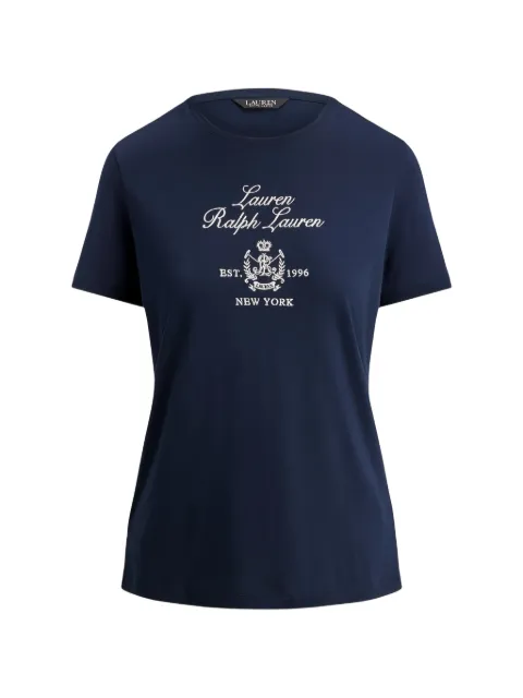 Lauren Ralph Lauren logo-print short-sleeve T-shirt Blue KATLINSHORTSLEEVENAVY