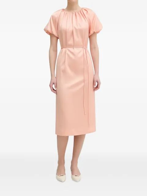 TWINSET cutout puff-sleeve midi dress Pink 261TP2250