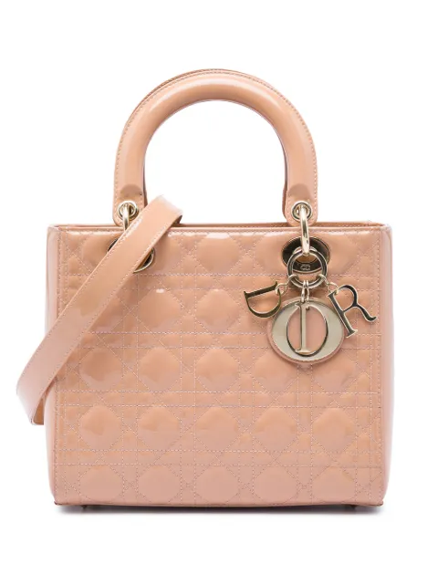 Christian Dior Pre-Owned 2019 Medium Patent Cannage Lady Dior satchel Brown SKR6SXJ5ASZCMAAI