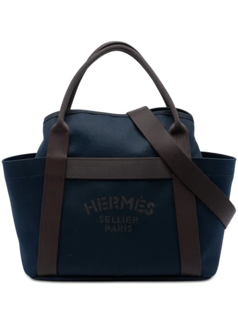 Hermès Pre-Owned 2024 Toile Sac de Pansage Grooming Bag satchel Blue LYGZSYB04SN1X0GO