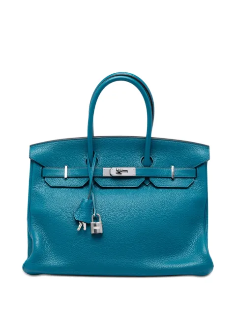 Hermès Pre-Owned 2013 Clemence Verso Birkin Retourne 35 handbag Blue JFY9HWFURM4K95AQ