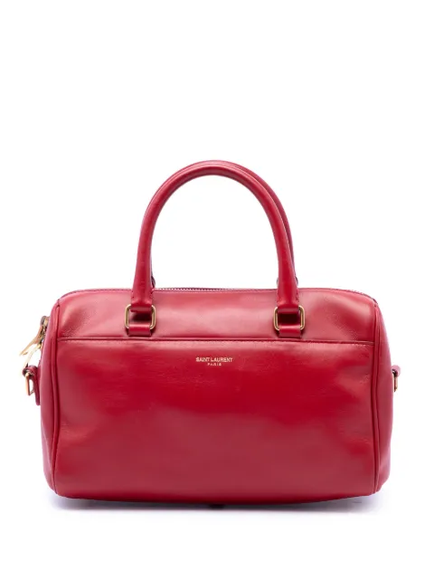 Saint Laurent Pre-Owned 2013-2026 Baby Leather Classic Duffle satchel Red BURYL3UWUTG21SWP