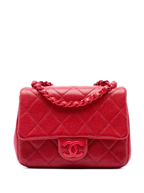 CHANEL Pre-Owned 2019 Mini Square Caviar Incognito Flap crossbody bag Red 5A5NKWNXWZUPPYK6