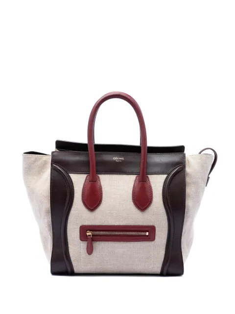 Celine Pre-Owned 2012 Mini Tricolor Canvas and Leather Luggage tote bag Brown 4YIRDP44ZN2HIOXJ