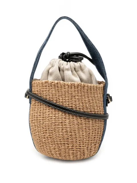 Chloé Pre-Owned 2023 Small Raffia Woody Basket Bucket Bag satchel Neutrals YF1JBL0C7P6JK32I