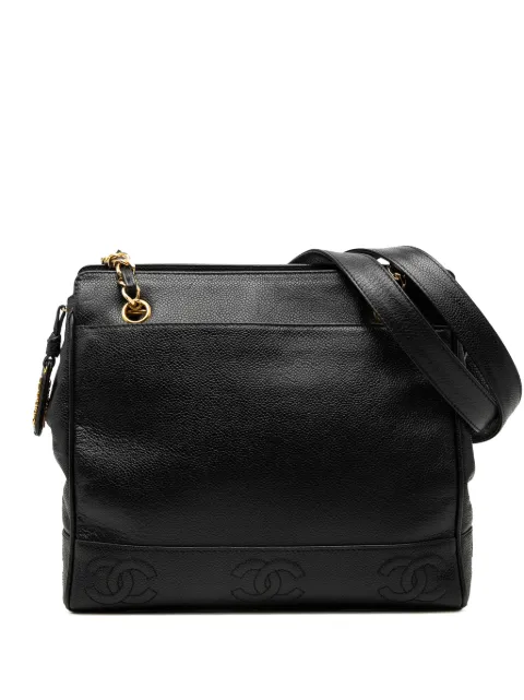 CHANEL Pre-Owned 1996-1997 Triple CC Caviar shoulder bag Black V4ISHBF3F28XBXEF