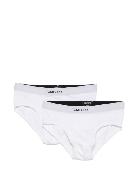 TOM FORD logo-waistband briefs White T4XC12270