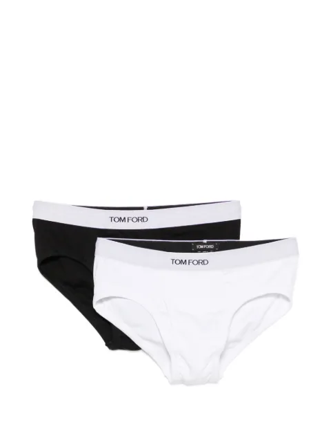 TOM FORD logo-waistband briefs set Black T4XC12270