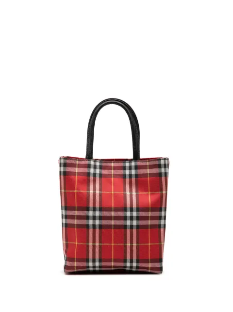 Burberry Pre-Owned 2000-2017 House Check Nylon handbag Red FHQLUIU6VF1YQZ1Q