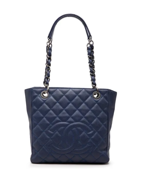 CHANEL Pre-Owned 2009-2010 Caviar Petite Shopping tote bag Blue D8KKORMW1ZG58YDV