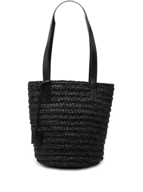 Saint Laurent Pre-Owned 2019 Small Raffia Panier tote bag Black 70GRTCHQU5JMDMP1