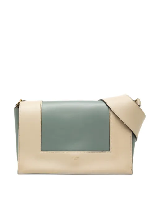 Celine Pre-Owned 2018 Medium Shiny Smooth Calfskin Frame shoulder bag Blue YUARGGYA763C6H4C