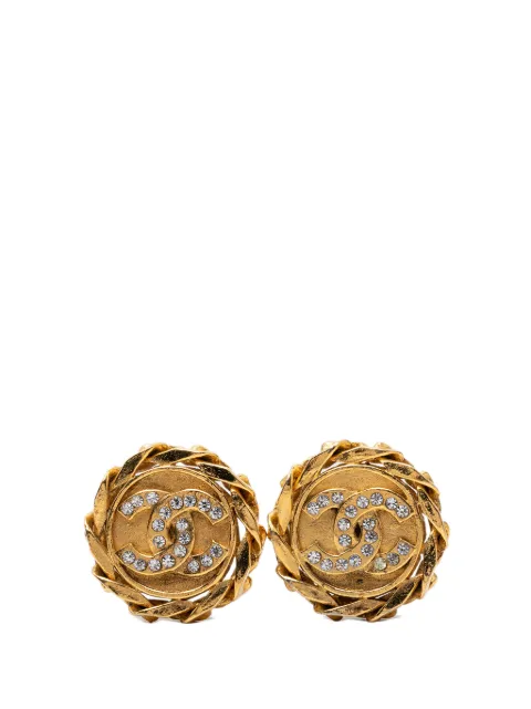CHANEL Pre-Owned 1980-1990 CC Gold Plated Strass Clip On Earrings costume earrings Gold WSHHBHB8PPEZNEGZ