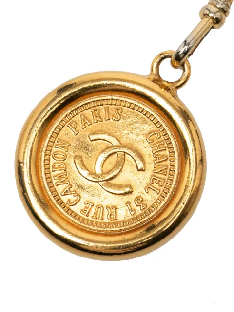 CHANEL Pre-Owned 1950-1970 Gold Plated CC Medallion 31 Rue Cambon Paris Chain Link belt Gold TSF65KNROQZW1TY1