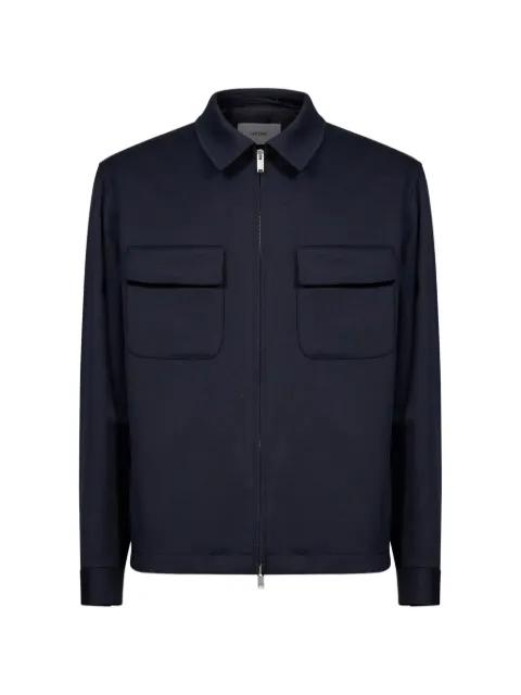 Lardini zip-up flap-pocket jacket Blue ACBUNNYCN65704