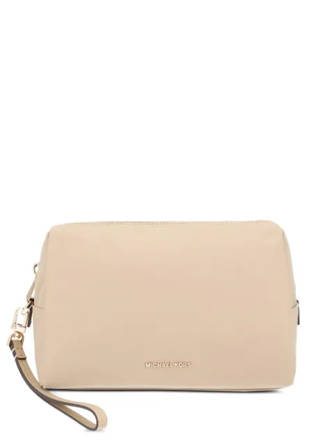 Michael Michael Kors large Zadie logo-plaque wristlet pouch Neutrals 32T6G6ZW9C