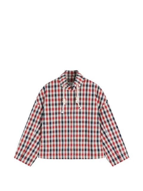 Tommy Hilfiger gingham-check drawstring jacket White WW0WW49845