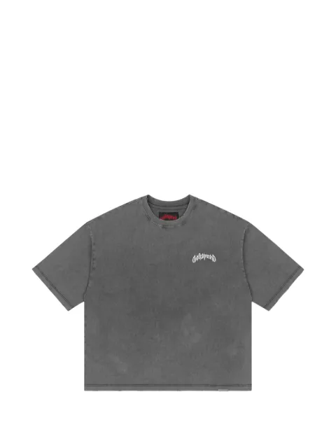 GODSPEED acid-wash logo-print T-shirt Grey GS415