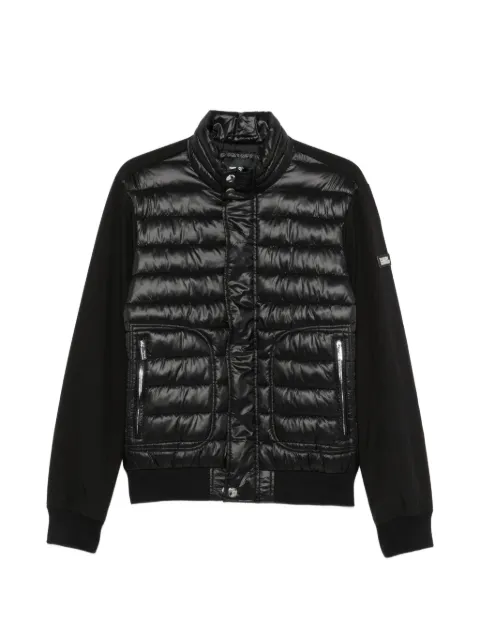 Karl Lagerfeld quilted-panel zip-up jacket Black 505027563580