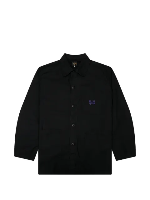 Needles Reversed Sateen Coverall shirt jacket Black SX168BBLK