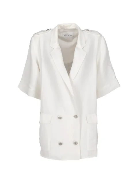 Max Mara double-breasted epaulette jacket White W15062617