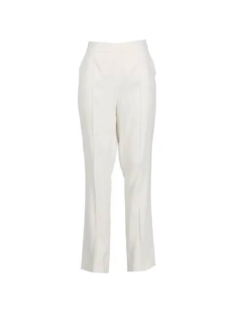 Emporio Armani Pre-Owned pressed-crease straight-leg trousers White W2752637