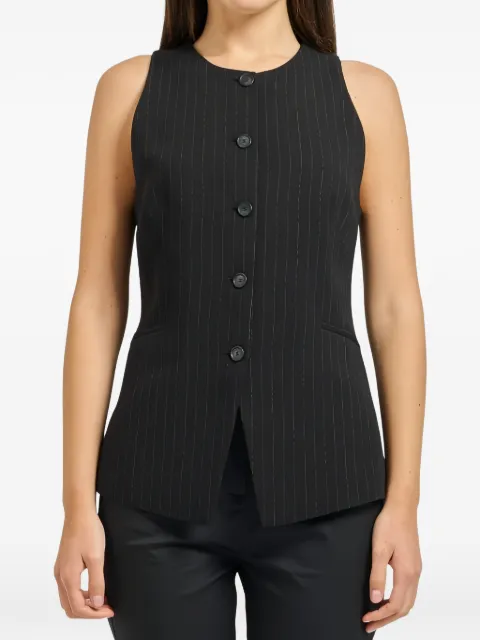 BOSS pinstripe-pattern waistcoat Black 50554070