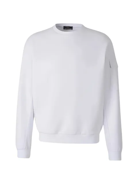 Herno flap-pocket crew-neck sweater White JG000278U05603