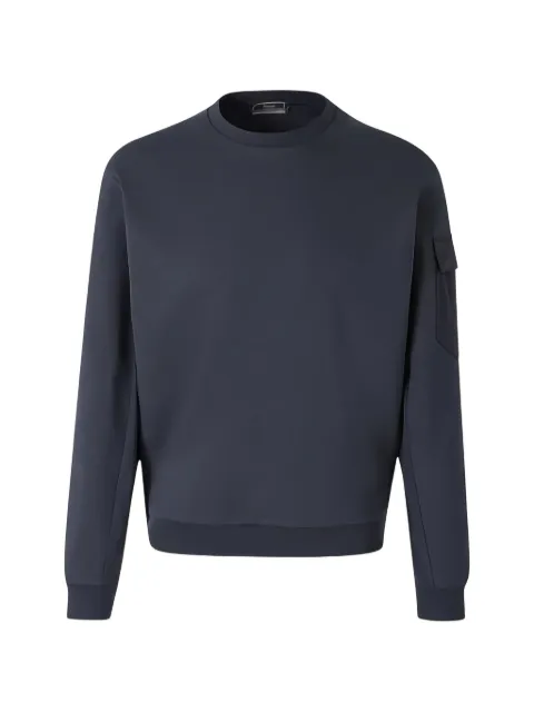 Herno flap-pocket crew-neck sweatshirt Blue JG000278U0560319200