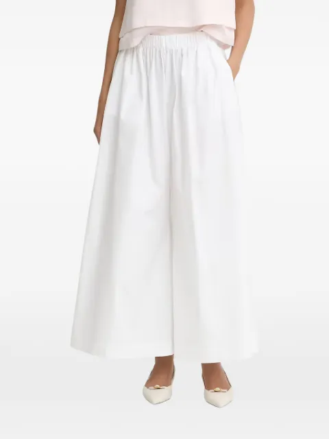 BOSS elasticated-waist palazzo pants White 50558447
