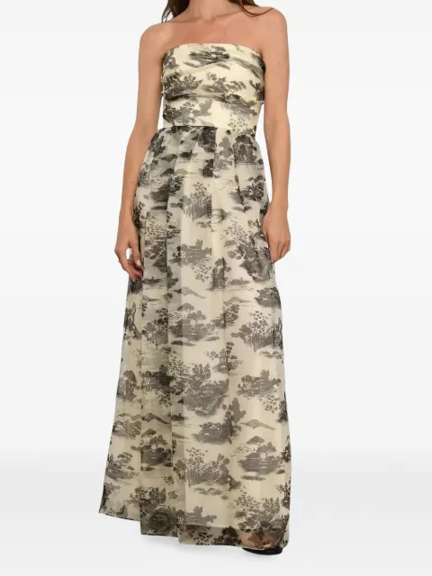 Max Mara strapless maxi dress Neutrals 2616221124600
