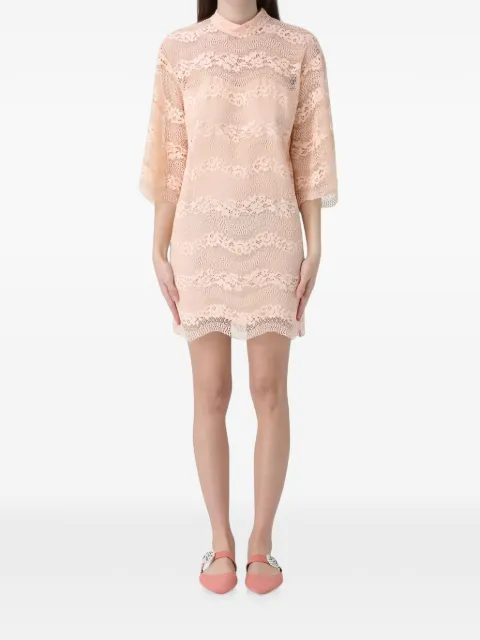 TWINSET lace-panelled shift mini dress Pink 261TP2786