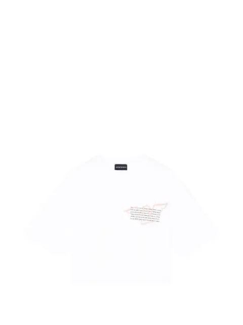 Emporio Armani logo-print cropped T-shirt White EW004388AF12597