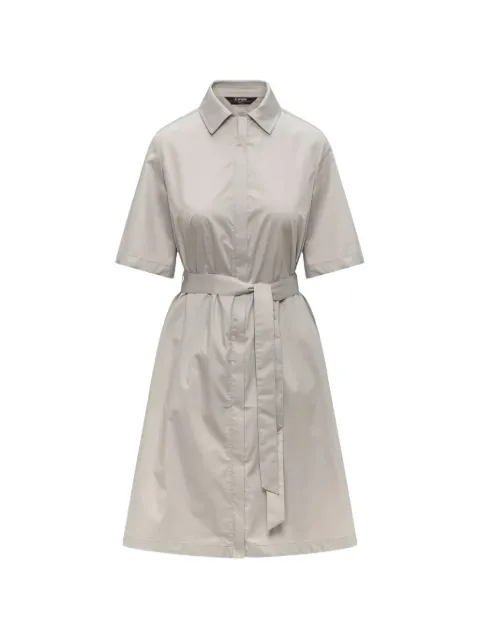 K-Way Lizy waterproof belted short-sleeve mini dress Neutrals K2147IW634