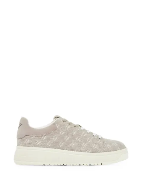 Emporio Armani logo-print clow-top sneakers Neutrals EW003997AF23350