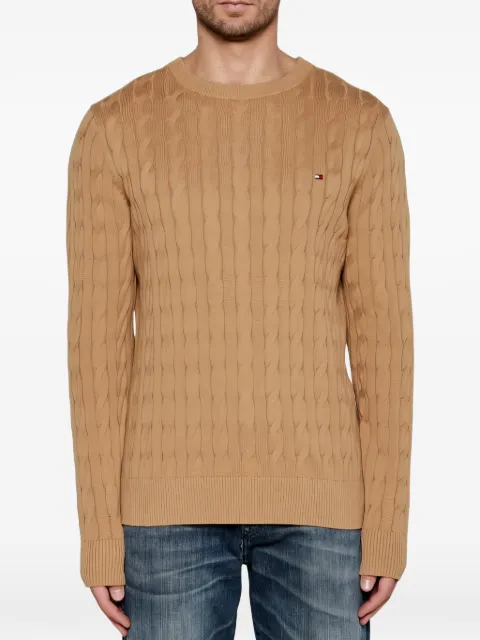 Tommy Hilfiger cable-knit sweater Brown MW0MW33132