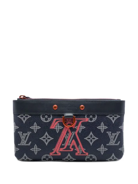 Louis Vuitton Pre-Owned 2018 Monogram Ink Upside Down Apollo Pochette PM pouch Blue YZPPWUCB5WANHU5Y