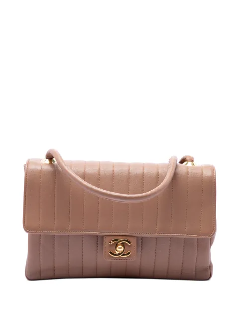 CHANEL Pre-Owned 1989-1991 Medium Vertical Quilted Lambskin Single Flap crossbody bag Brown VK3NCY58C9TC8YRG