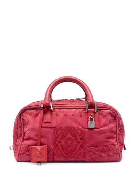 Loewe Pre-Owned 2006 Stitched Suede Amazona 28 handbag Red LUI97JXUXPP2OPDI