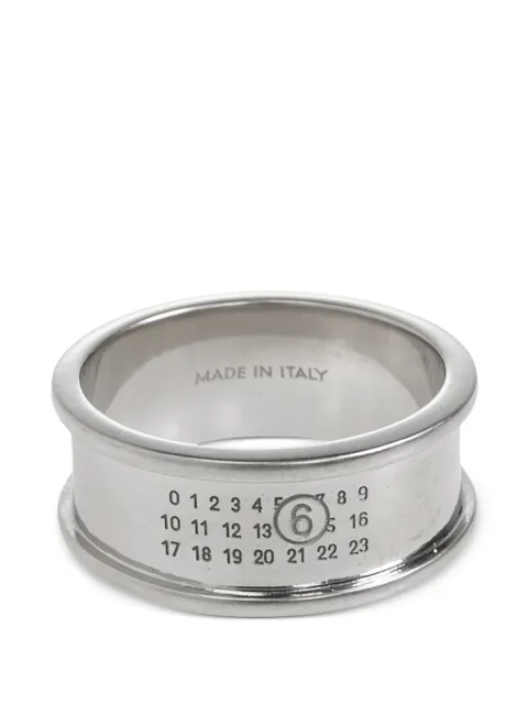 MM6 Maison Margiela logo-engraved band ring Silver SM6UQ0125P9264