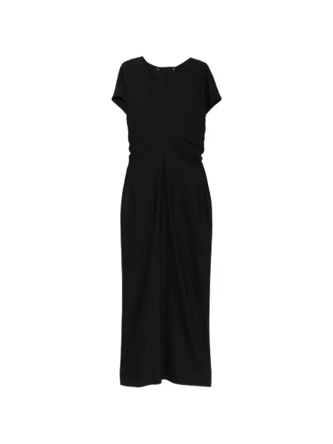 Agnona cap-sleeve maxi dress Black TR1102XU5075