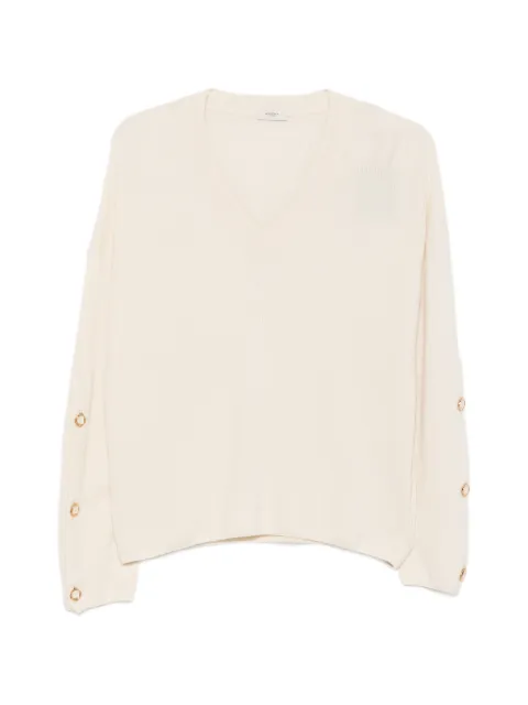 Agnona long-sleeve V-neck sweater Neutrals K0110181T140P