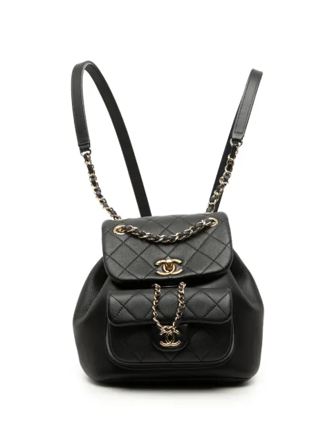 CHANEL Pre-Owned 2021-2026 Small Lambskin Duma backpack Black E8BFTPUKKYRKH06P