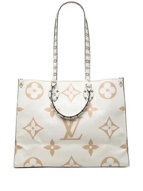 Louis Vuitton Pre-Owned 2019 Monogram Reverse Giant OnTheGo GM tote bag Green 56YGYVUMZ17BGQAA