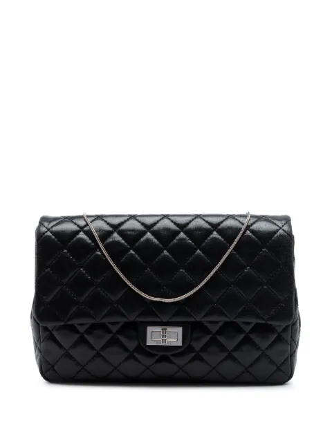 CHANEL Pre-Owned 2008-2009 Quilted Iridescent Lambskin Reissue 2.55 Chain Flap shoulder bag Black A11HZXKMC4857GA4