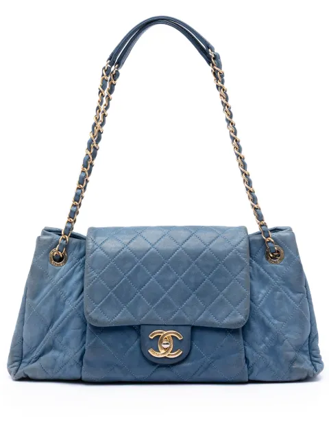CHANEL Pre-Owned 2011 Medium Quilted Iridescent Calfskin Chic Quilt Accordion Flap shoulder bag Blue 8BCPCJDVZOGYWK4A