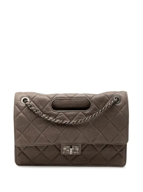 CHANEL Pre-Owned 2011 Paris Byzance Jumbo Washed Lambskin Take Away Flap satchel Brown WZFD69UWPSQED3H0