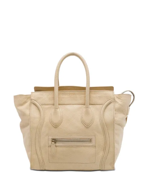 Celine Pre-Owned 2011 Mini Drummed Calfskin Luggage tote bag Neutrals 19SV2JTW4EDL3PE1