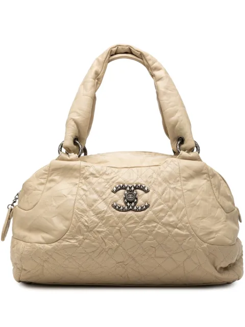 CHANEL Pre-Owned 2009-2010 CC Quilted Aged Calfskin Coco Rider Bowling Bag shoulder bag Neutrals 8LXPT0JYJL6XB55L