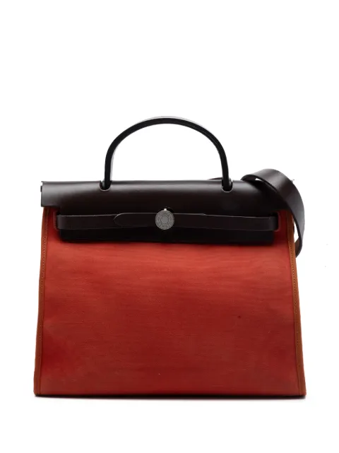 Hermès Pre-Owned 2012 Toile Herbag Zip 31 satchel Orange Z25R9GDM3N4N6TD7